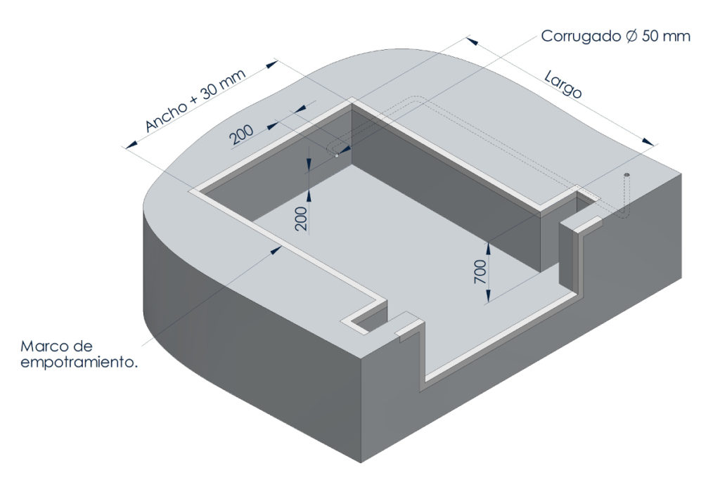 Foso del muelle de carga con rampa retráctil