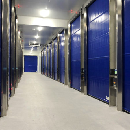 Quicksystem high-speed doors in drying rooms.